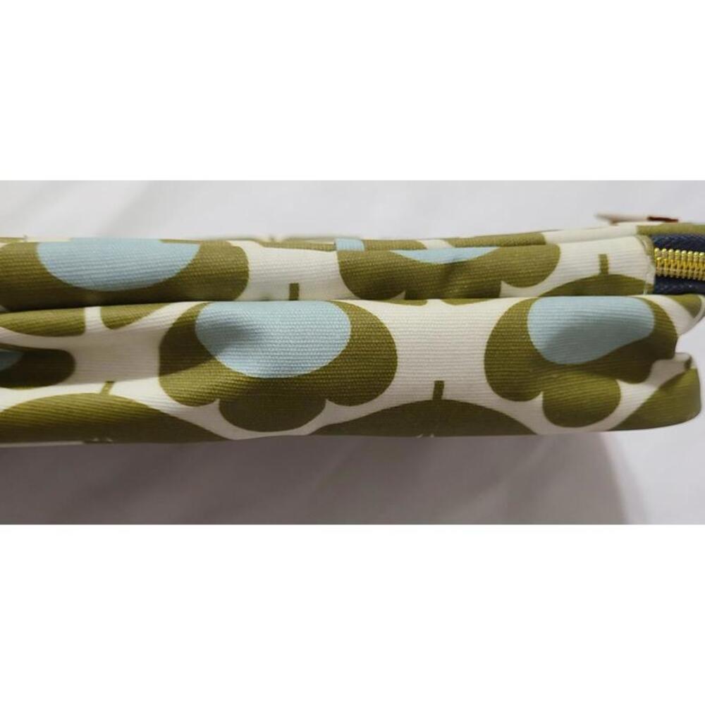 Orla Kiely Bag  Teal Green Floral Waxcoated Makeup Cosmetic Pouch Travel Storage - Picture 7 of 9